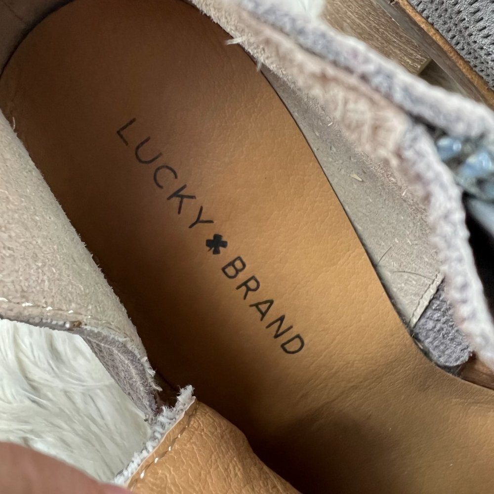 Lucky Brand Women's Gray Suede Pickla Booties - Picture 4 of 9